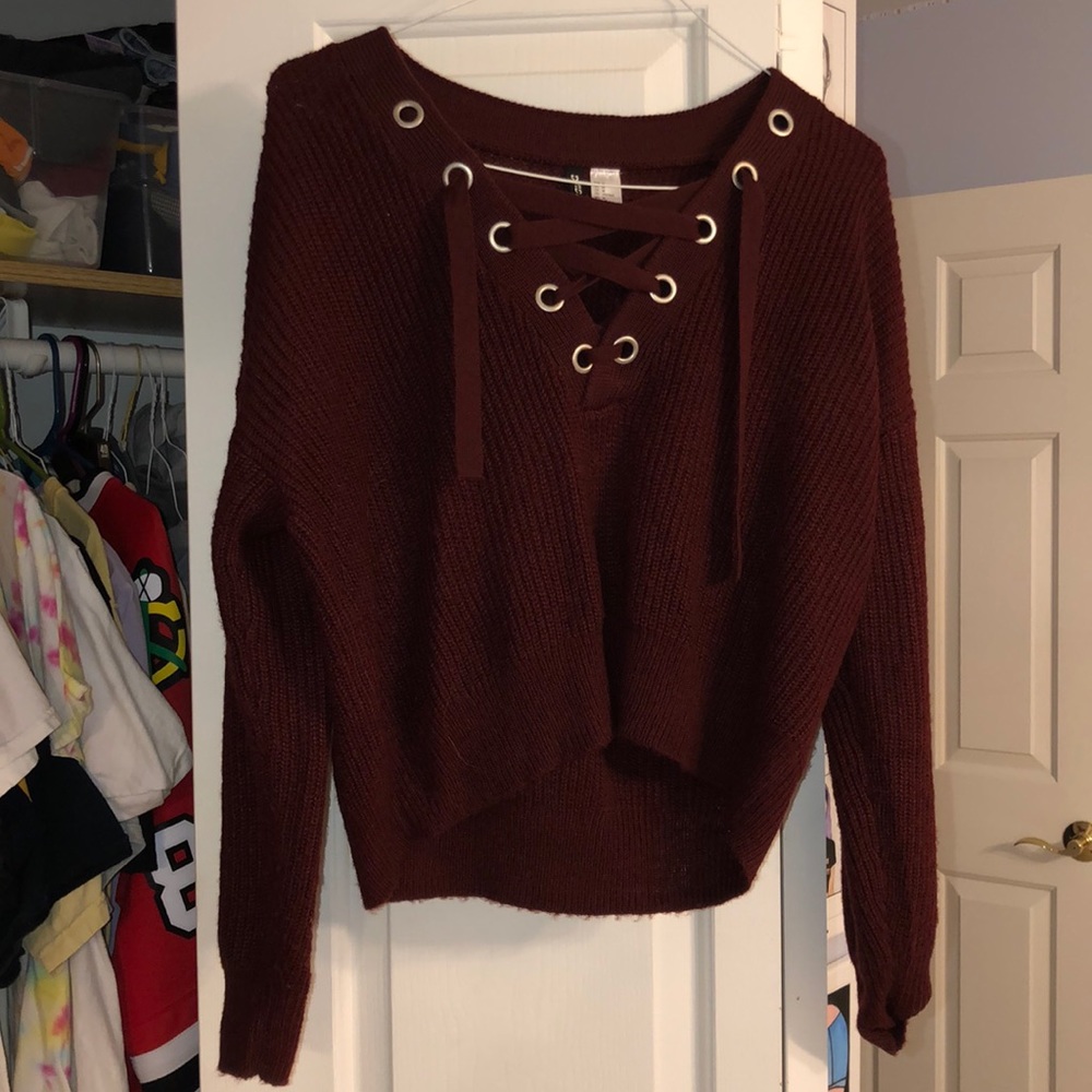 Cute red sweater!!